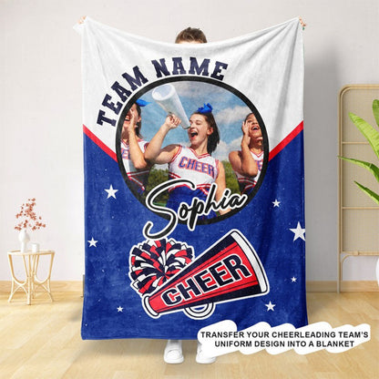 Personalized Cheerleading Blanket - Transfer Your Cheer Team