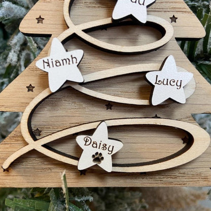 Personalised Family Name Christmas Tree Ornament