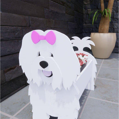 Dog Cat Pet Organizer Patio Indoor Outdoor Wood Planter