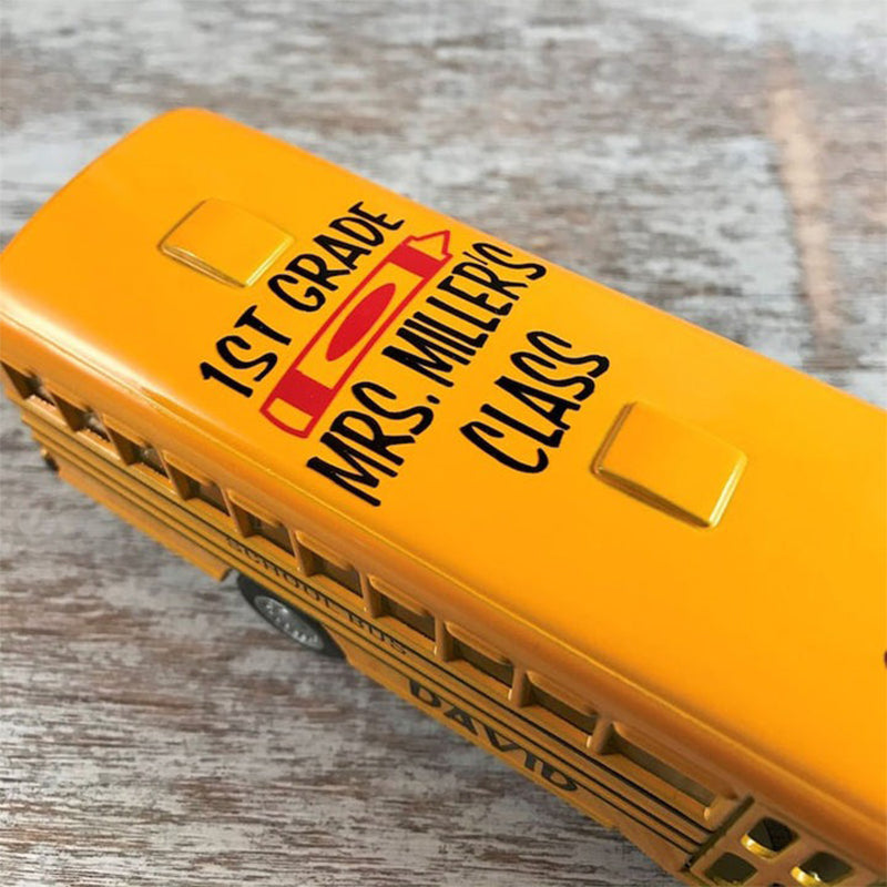 Personalized Alloy School Bus, Back To School Gifts for Kids