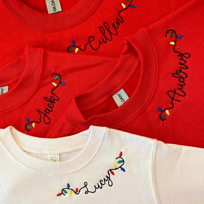 Adult Embroidered Christmas Sweatshirt