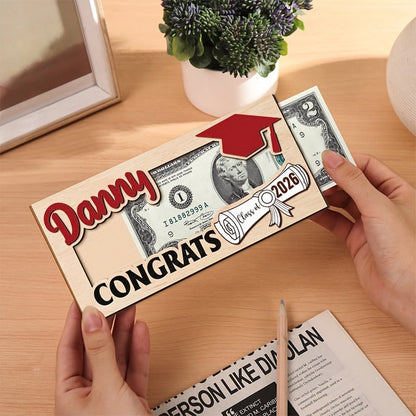 Personalized Graduation 2026 Money Holder Gift | Custom Gift for Grad Student