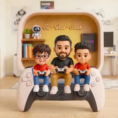 Personalized Dad And Son Gaming 2D Flat Acrylic Block