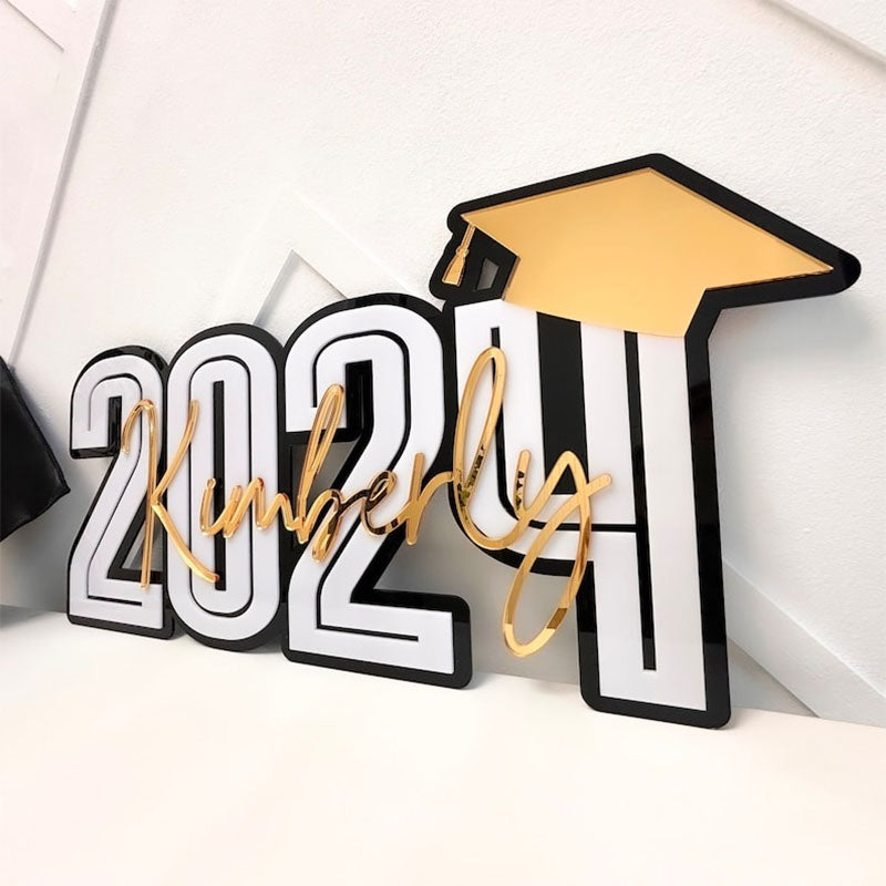 Graduation Name Sign, Graduation Party Backdrop Decoration