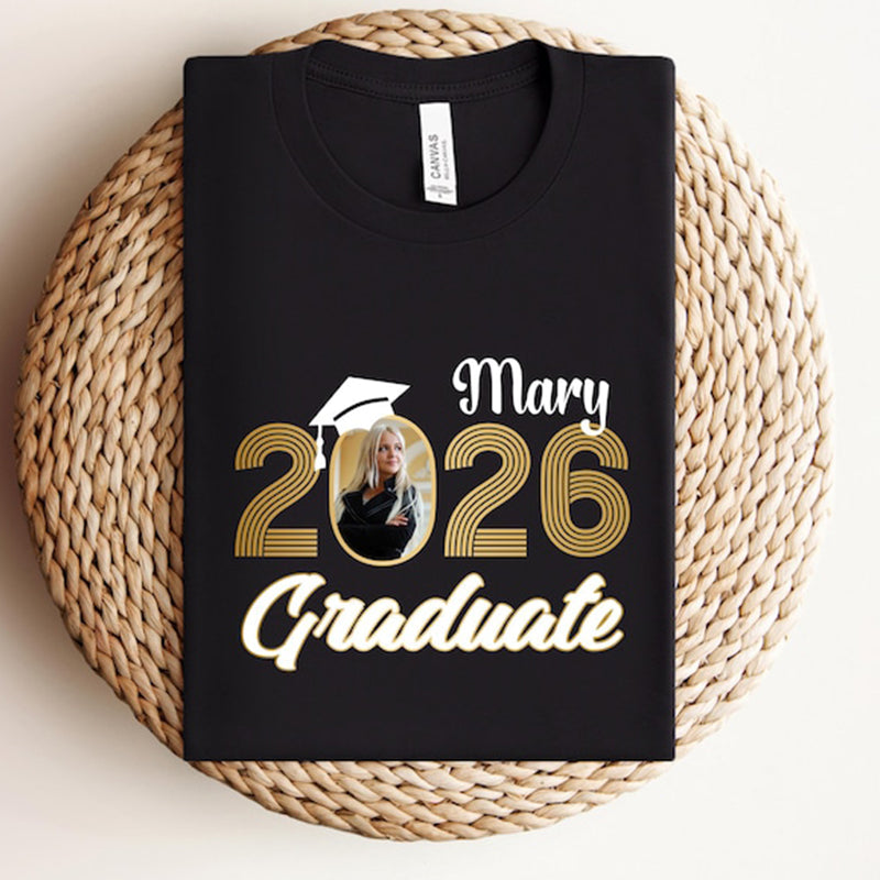 Photo Graduation 2026 Shirts,Custom Graduation T-Shirt