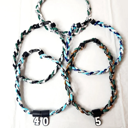 Baseball Basketball All Sports  Tri Rope Tornado Necklace with Customized Number