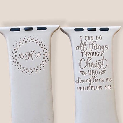 Scripture iWatch Band, inspirational Apple Watch Band for Apple, Samsung