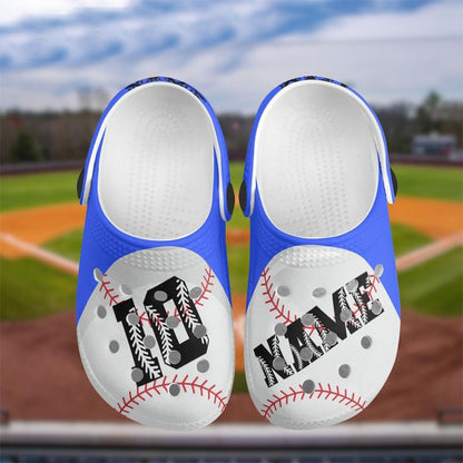 Custom Slides Personalized Baseball Clogs, Baseball Slides, Custom Slides, Gift for Baseball Player