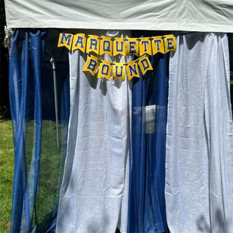 Custom College Bound Banner, Double Layer Letters, Large 6x8" Pennants