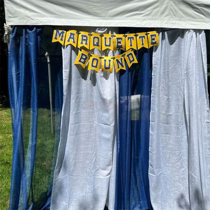 Custom College Bound Banner, Double Layer Letters, Large 6x8" Pennants