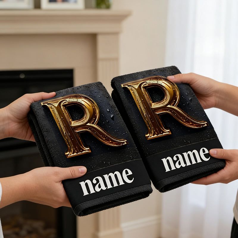 2pcs Customizable Text Towel, Name Custom Towel