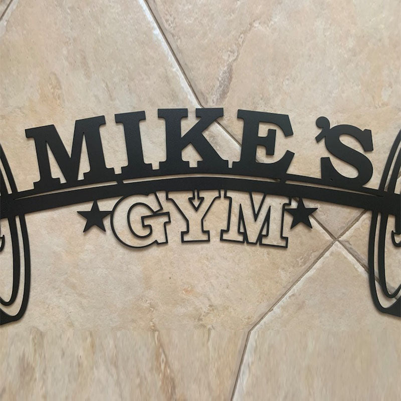 Personalized Gym Metal Sign Custom Name Plaque