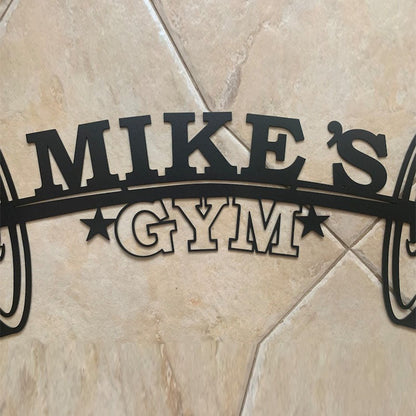 Personalized Gym Metal Sign Custom Name Plaque