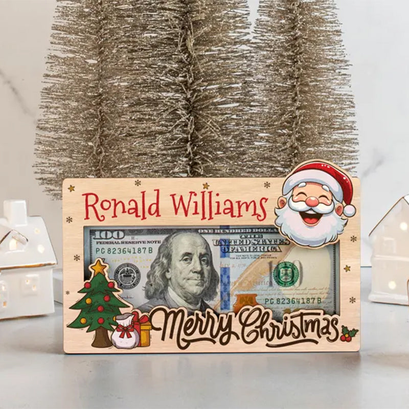 Christmas Money Holder Personalized, Christmas Gift