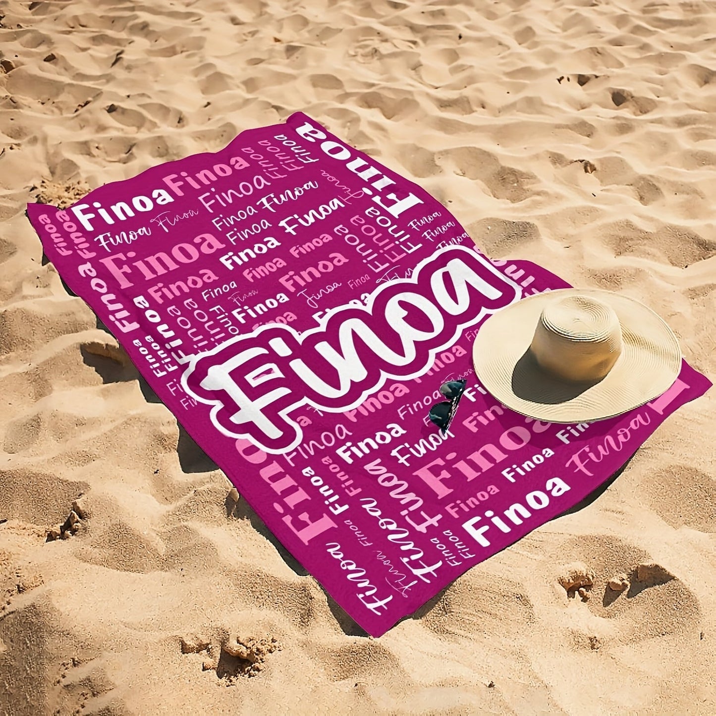 Custom Name Beach Towel Personalized Name Beach Towel