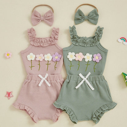 Girls Summer Floral Set