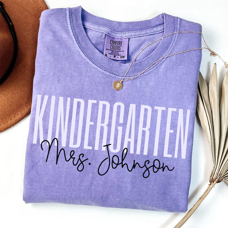 Comfort Colors Teacher Shirt, Kindergarten Teacher Shirt