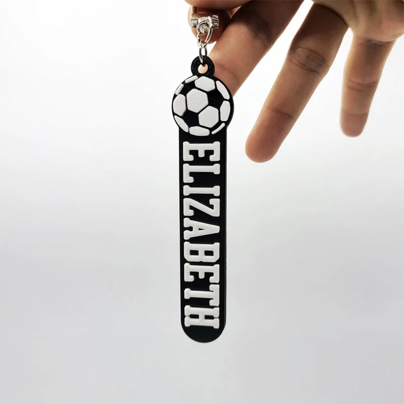 Soccer Personalized Keychain / Keyring / Bag Tag / Name Tag