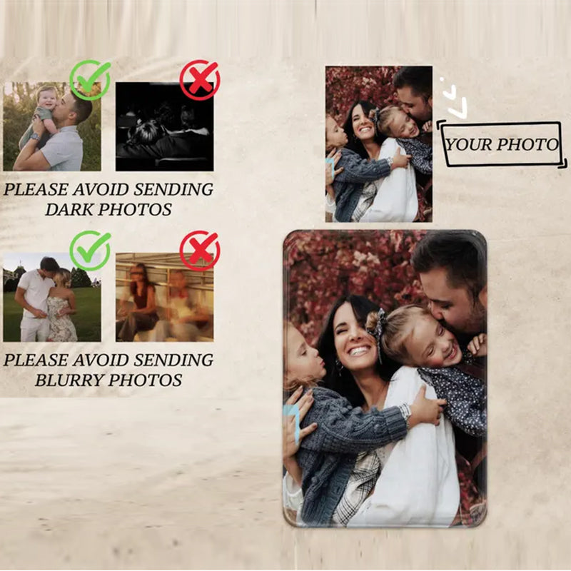 Personalized Sun Visor Picture Clip, Custom Photo Car Visor Clip