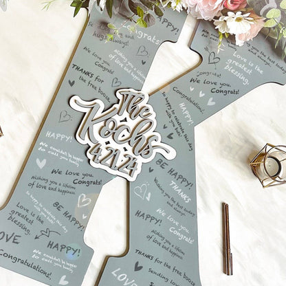Wedding Guest Book, Wooden Wedding Letter