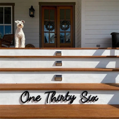 Longhand Cursive House Numbers: Regular Size