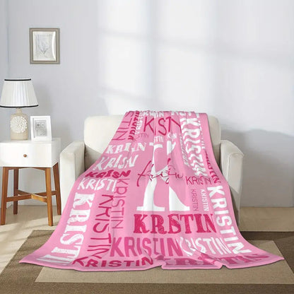 Custom Name Soft Fleece Throw Blanket
