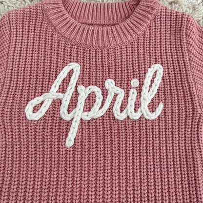 Hand Embroidered Name Baby Romper Set,Personalized Outfit