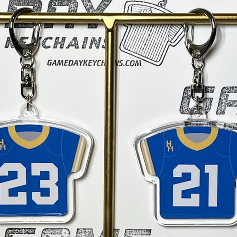 Personalized Jersey Football Keychains, personalized keychains, custom keychains gifts