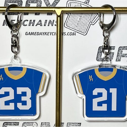 Personalized Jersey Football Keychains, personalized keychains, custom keychains gifts