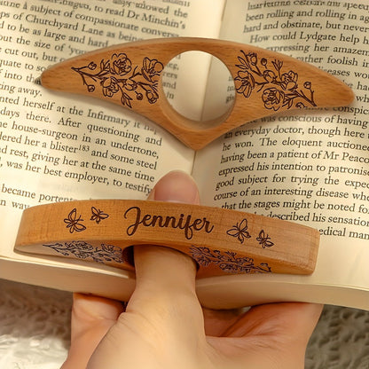Personalized Engravable  Bookmark Stand with Custom Name & Date/Message