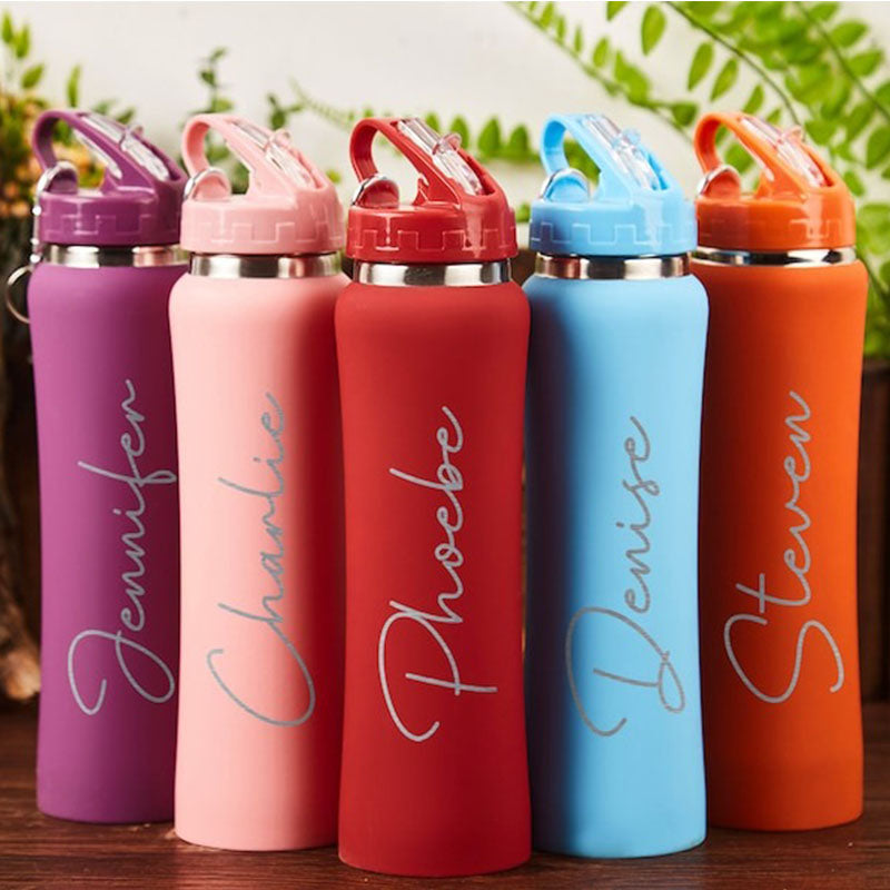 Engraved Water Bottles with Straw,Insulated Water Bottles