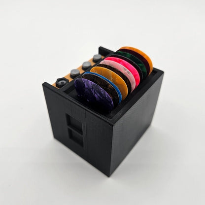 Customizable 3D Printed Guitar Amp Pick Holder with Drawer