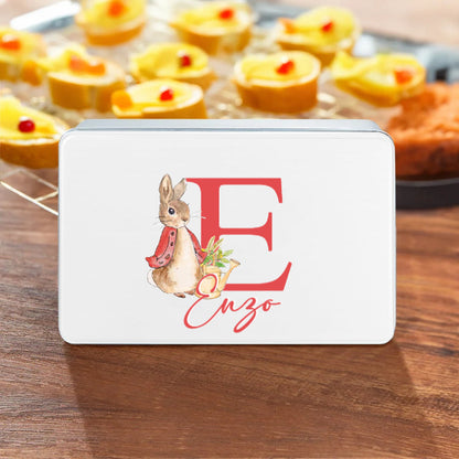 Personalized Easter Cute Cartoon Peter Rabbit Food-grade Metal Biscuit Tin Box
