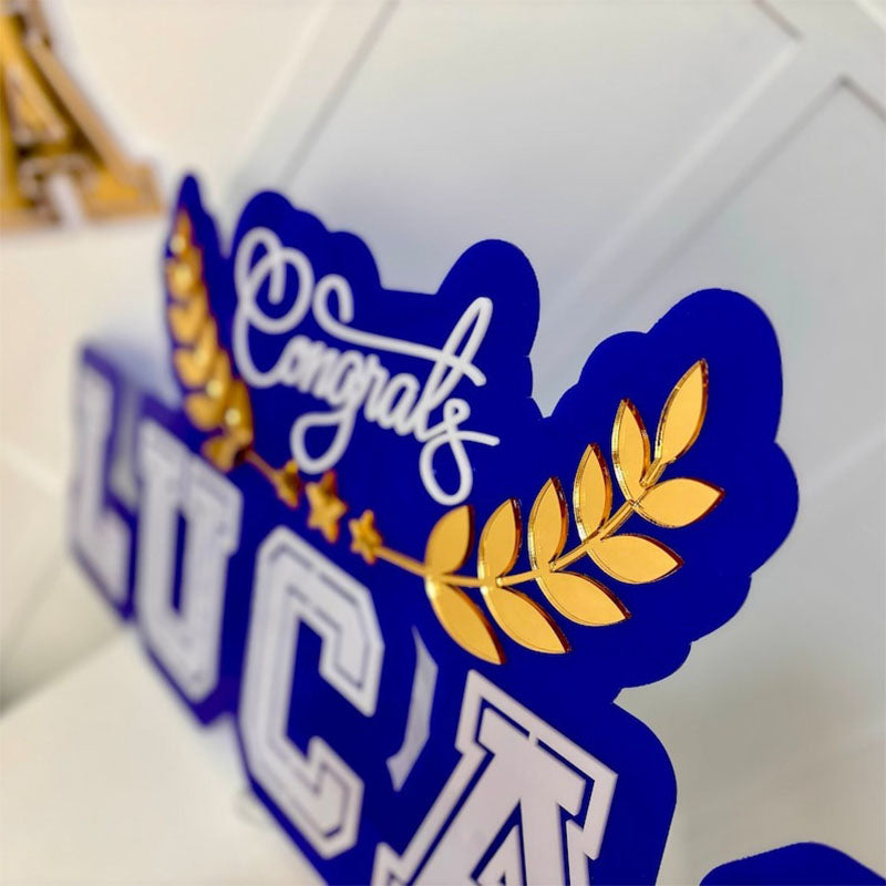 Graduation Name Sign, Graduation Party Backdrop Decoration