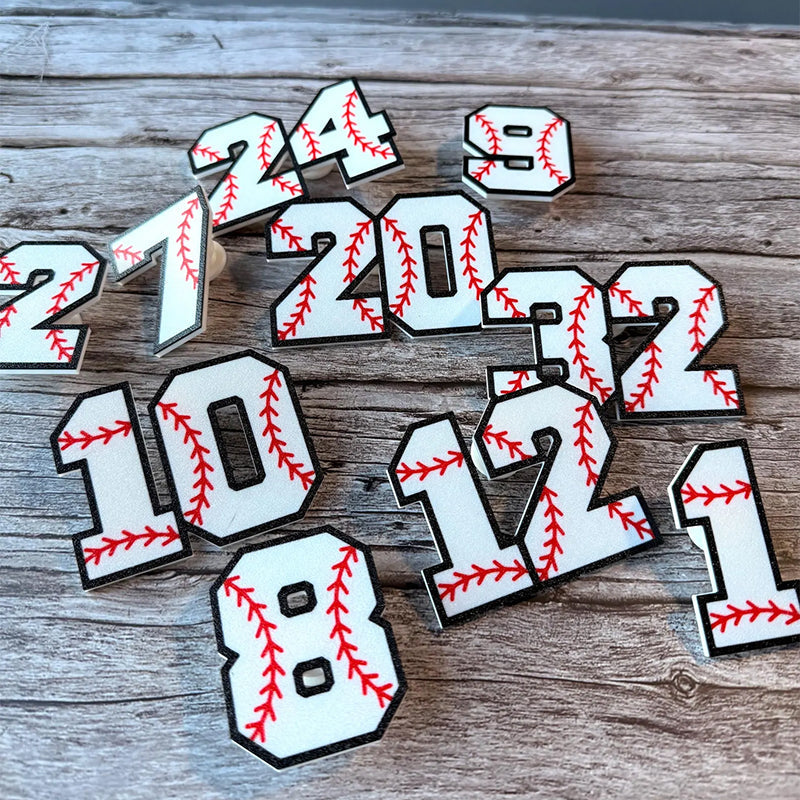 Personalized Baseball Number Bogg Bag Charm: Jersey Tag
