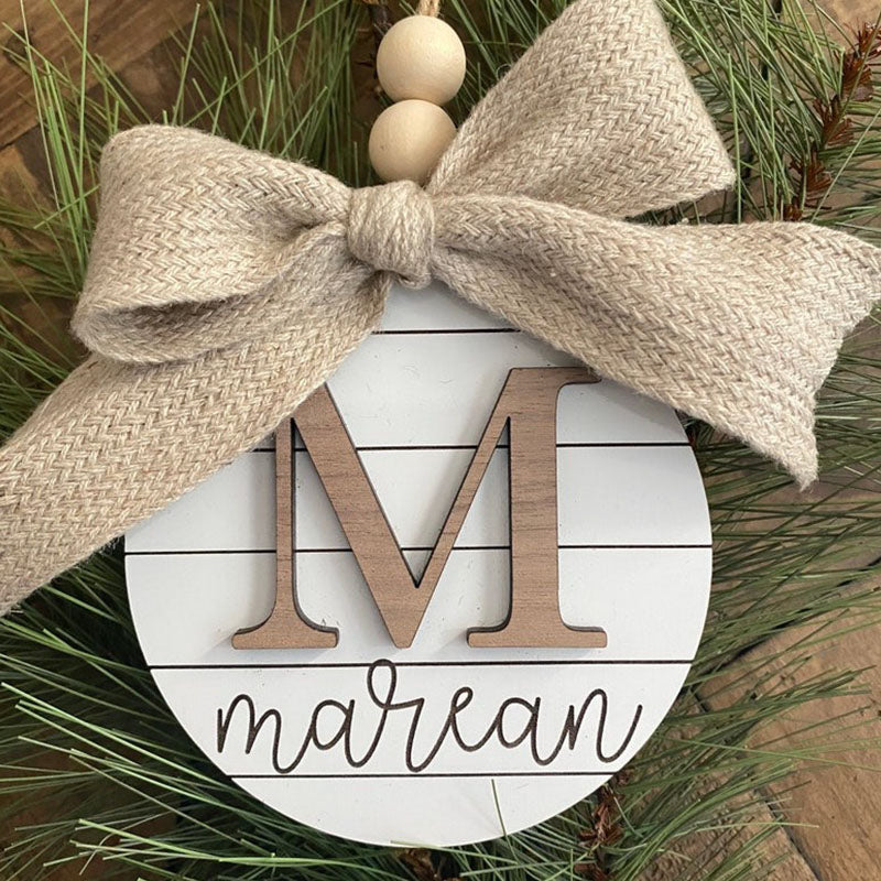 Family Name Christmas Ornament | Last Name | Monogram