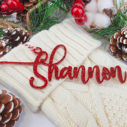 3D Stocking Name Tags Acrylic Christmas Stocking Name Tag
