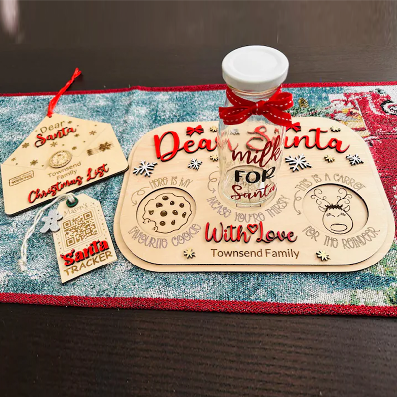 Personalized Santa Cookie Tray