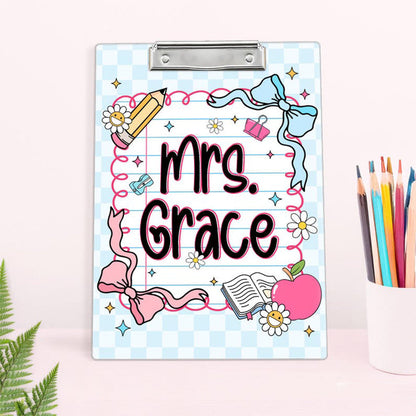 Personalized Teacher Clipboard, Custom Acrylic Clipboard with Name for Teacher