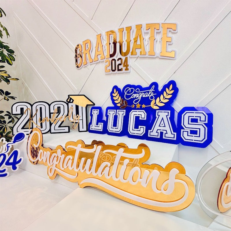 Graduation Name Sign, Graduation Party Backdrop Decoration