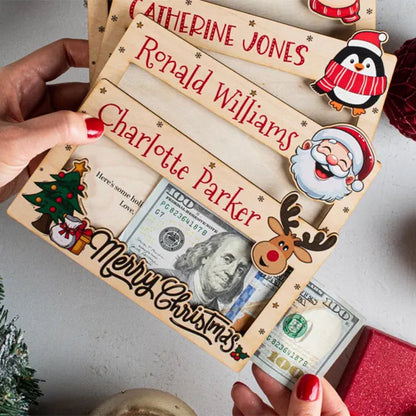 Christmas Money Holder Personalized, Christmas Gift
