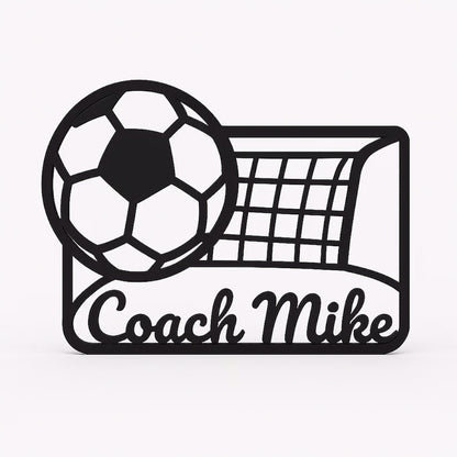 Personalized Soccer Coach Gift | 3D Printed Name Sign for Coach