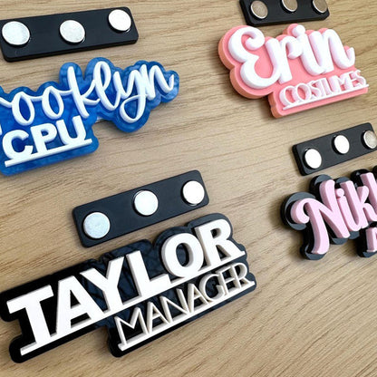 Acrylic Name Tag. Magnetic Name Badge. Company Gift