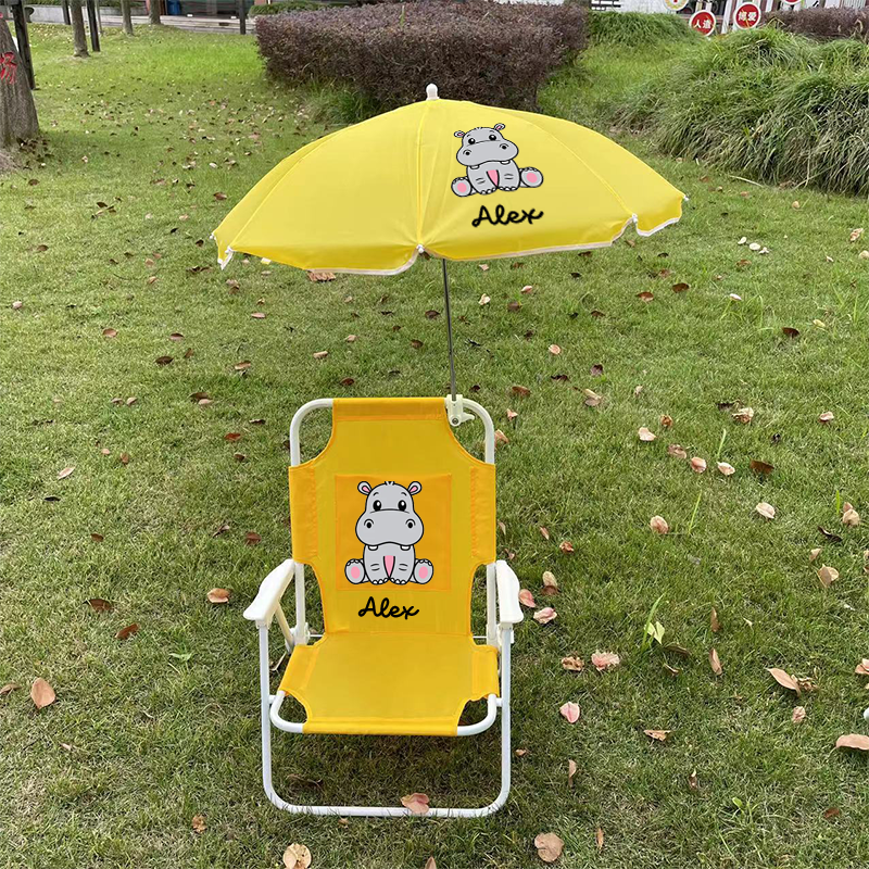 Monogrammed Kid's Beach Chair w/ umbrella Monogrammed chair Kid's Gift