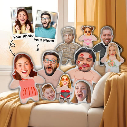 Personalized Face Pillow from Picture - Custom Funny Person Pillow To Boyfriend