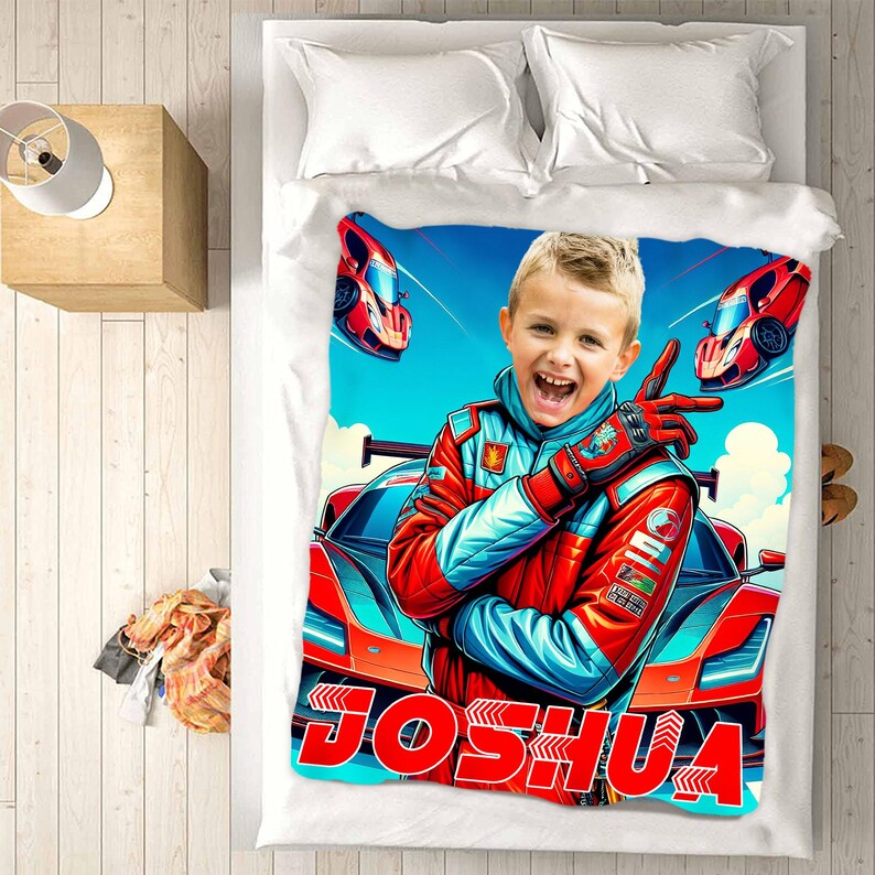Personalized Superhero Monster Truck Blanket