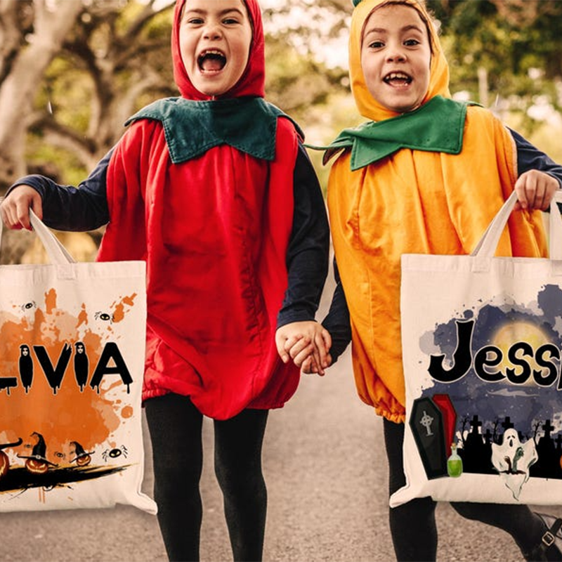 Personalized Halloween Tote Bag