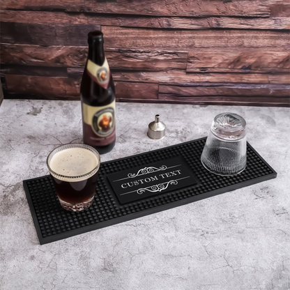Bar Mat, Personalized Home Bar Coffee Bartender Mat Present