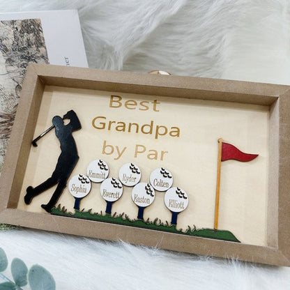 Best Dad by Par Sign -Wooden Golf Sign