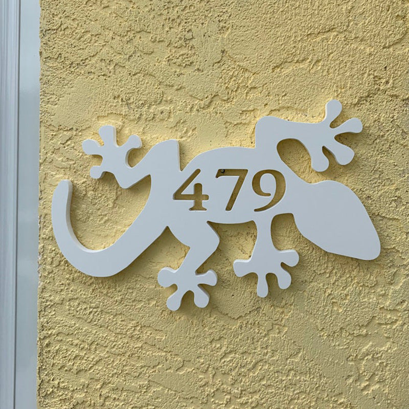 House Number Plaque , Personalized Sign, Outdoor Decor, Coastal Themed Custom Sign